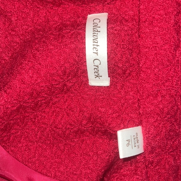 FUSCHIA Coldwater Creek Jacket, Petite 6 Zip up with pockets - Picture 5 of 6